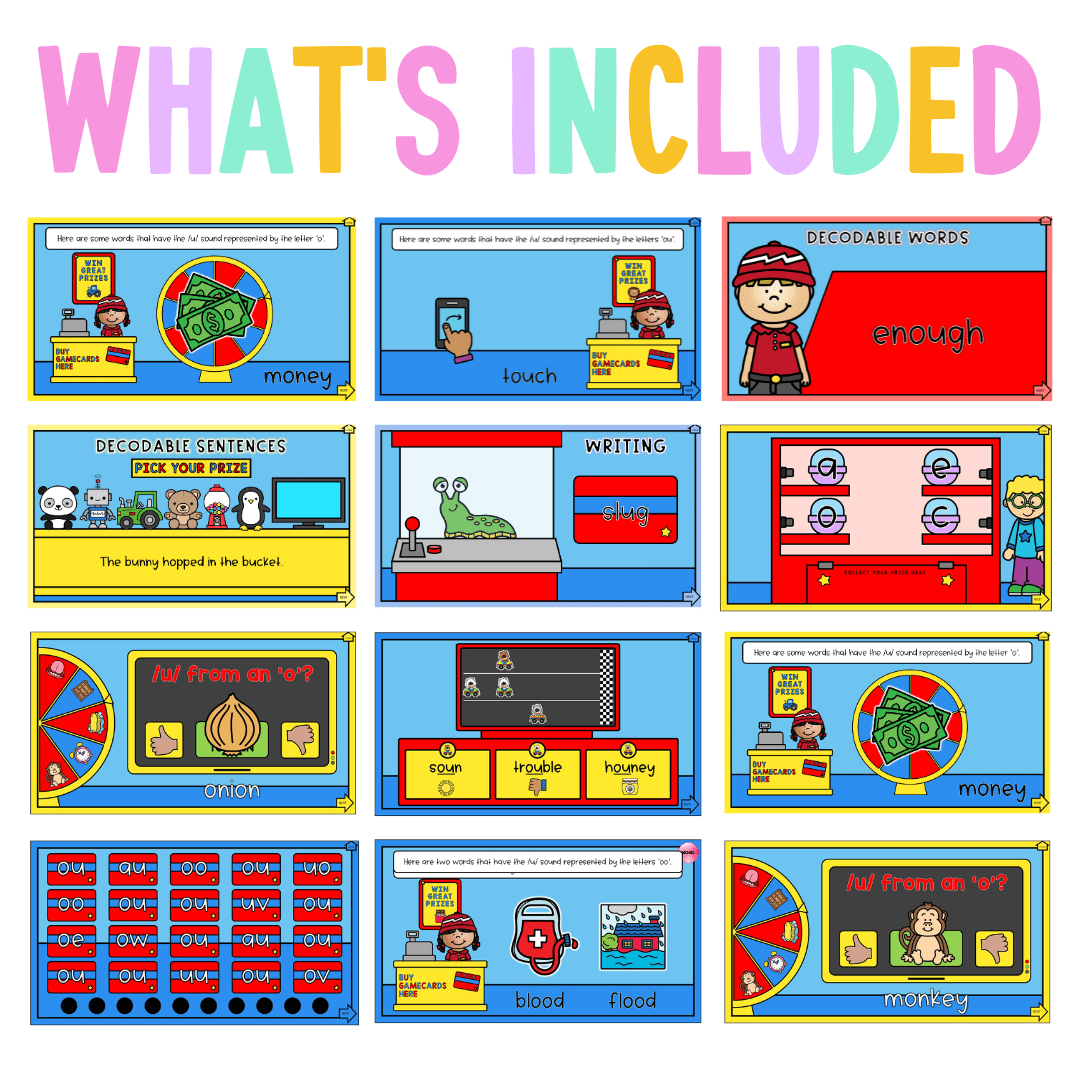 Stage 1 Year B - Year 2 Reading Pod 22 - u, oo, o, ou - Teaching Bundle