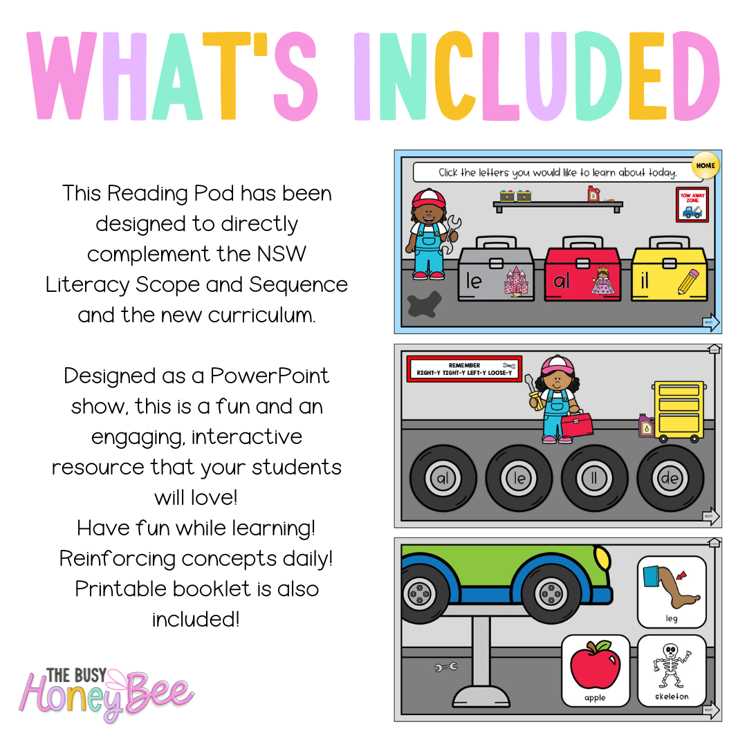 Stage 1 Year B - Year 2 Reading Pod 24 - le, il, al - Teaching Bundle