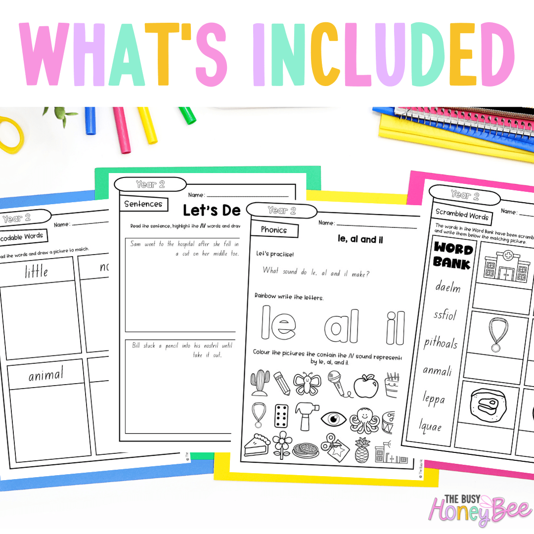 Stage 1 Year B - Year 2 Reading Pod 24 - le, il, al - Teaching Bundle