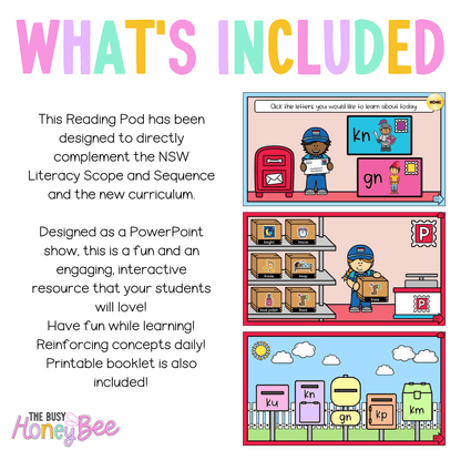Stage 1 Year B - Year 2 Reading Pod 25 - kn, gn - Teaching Bundle