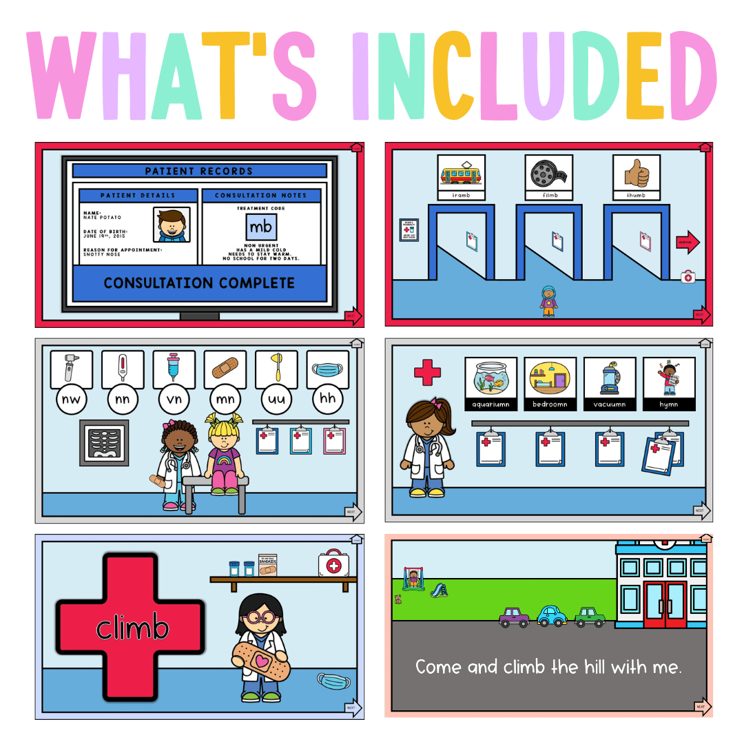Stage 1 Year B - Year 2 Reading Pod 26 - me, mb, mn - Teaching Bundle