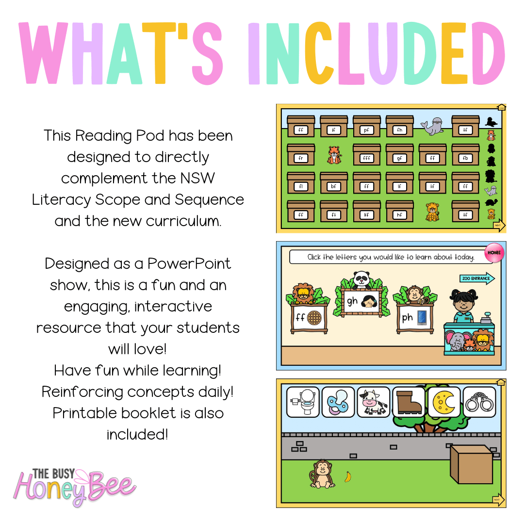 Stage 1 Year B - Year 2 Reading Pod 28 - ff, gh, ph - Teaching Bundle