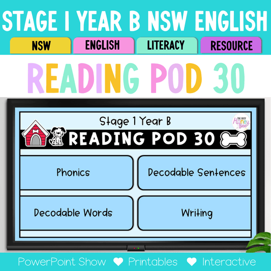 Stage 1 Year B - Year 2 Reading Pod 30 - ch, tch, c, t - Teaching Bundle