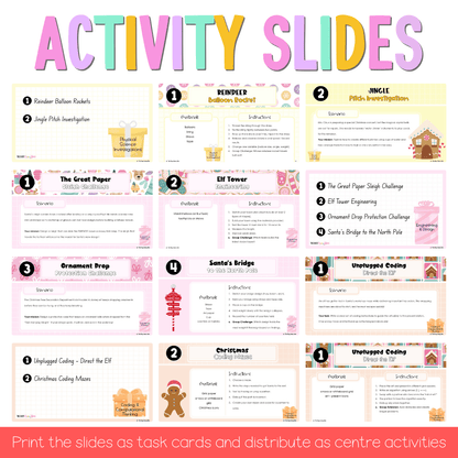 Stage 2 and 3 STEM Activities CHRISTMAS Bundle -