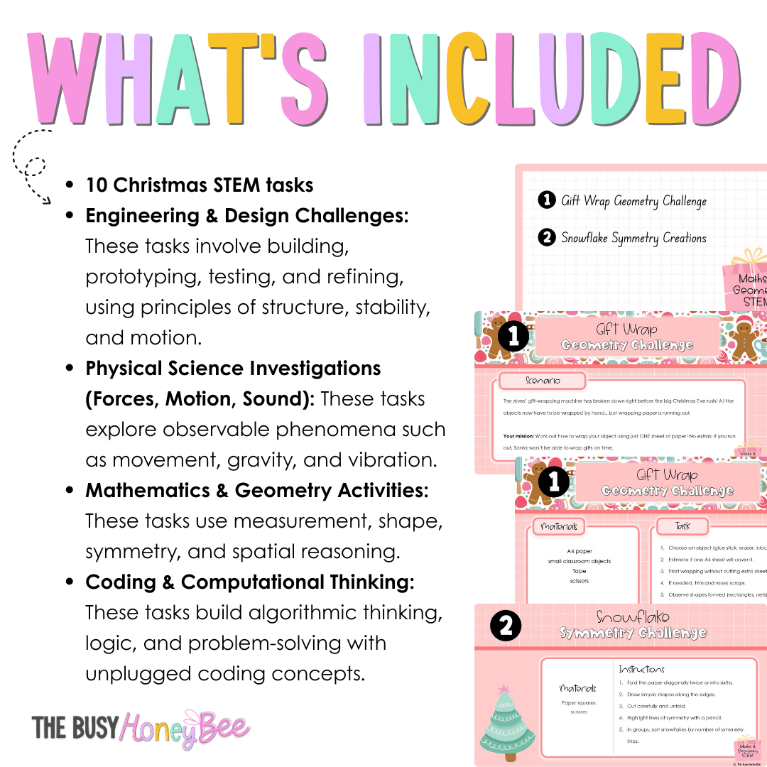 Stage 2 and 3 STEM Activities CHRISTMAS Bundle -