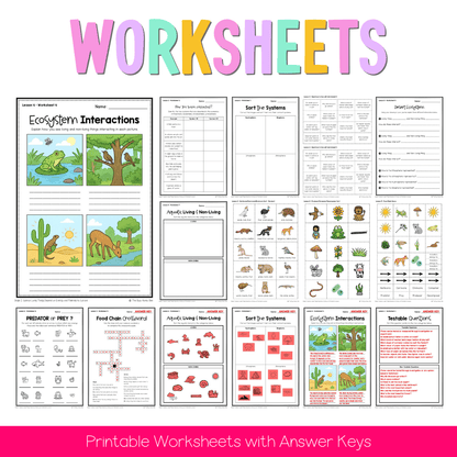 Stage 2 Australian NSW Science Unit 1 Living Things Depend on Energy and Materials to Survive Teaching Bundle - Teaching Bundle