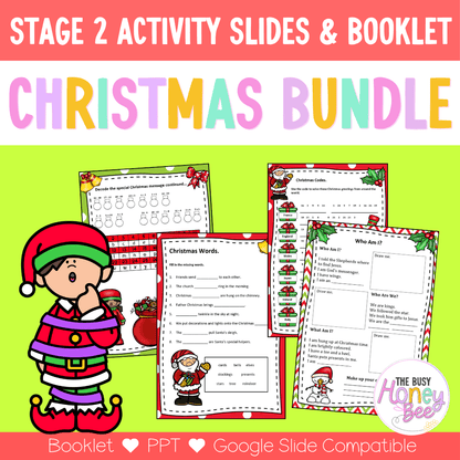 Stage 2 Christmas Activities PowerPoint and Booklet - Activity Pack