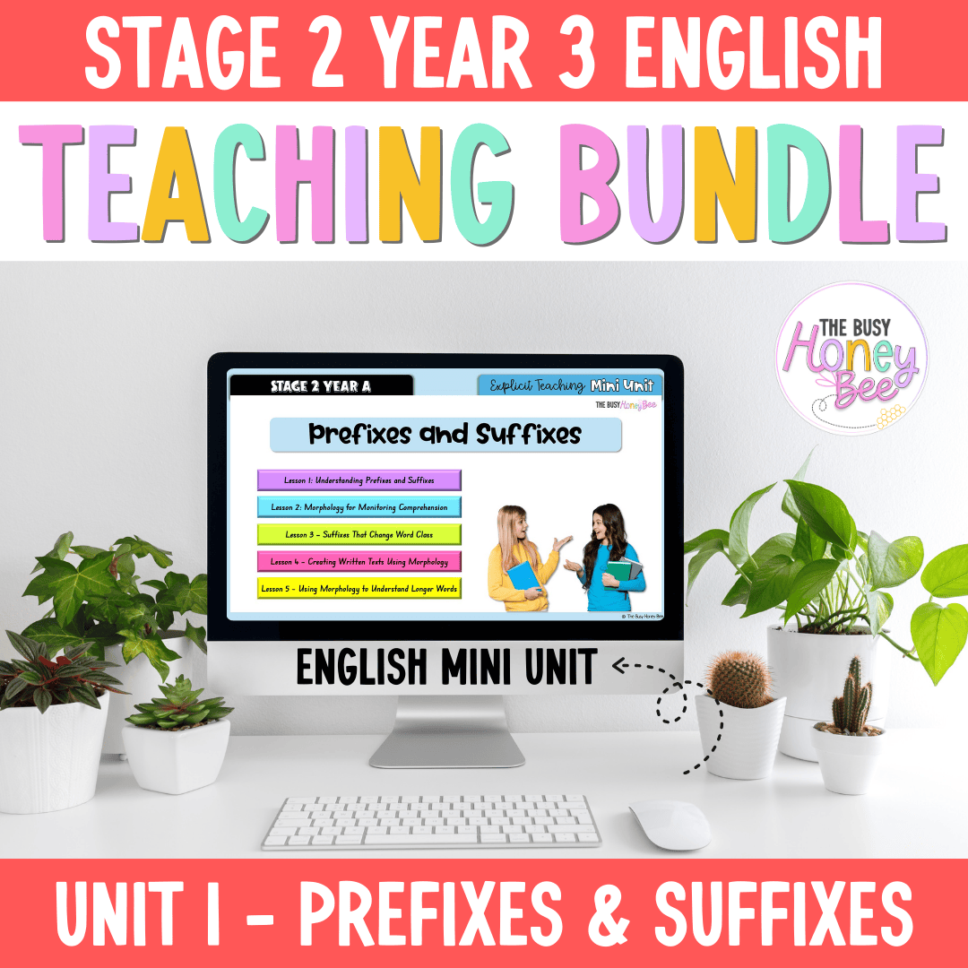 Stage 2 Year 3 English Explicit Teaching Mini Unit - Prefixes and Suffixes -