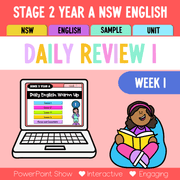 Stage 2 Year A Australian | NSW English Daily Review | Warm-Up Unit 1 Week 1 - Warm Up | Revision