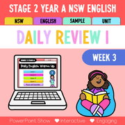 Stage 2 Year A Australian | NSW English Daily Review | Warm-Up Unit 1 Week 3 - Warm Up | Revision