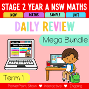 Stage 2 Year A Australian | NSW Math Daily Review | Warm-Up Term 1 Mega Bundle -