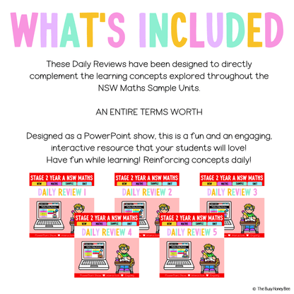 Stage 2 Year A Australian | NSW Math Daily Review | Warm-Up Term 1 Mega Bundle -