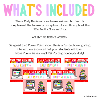 Stage 2 Year A Australian | NSW Math Daily Review | Warm-Up Term 2 Mega Bundle - Warm Up | Revision