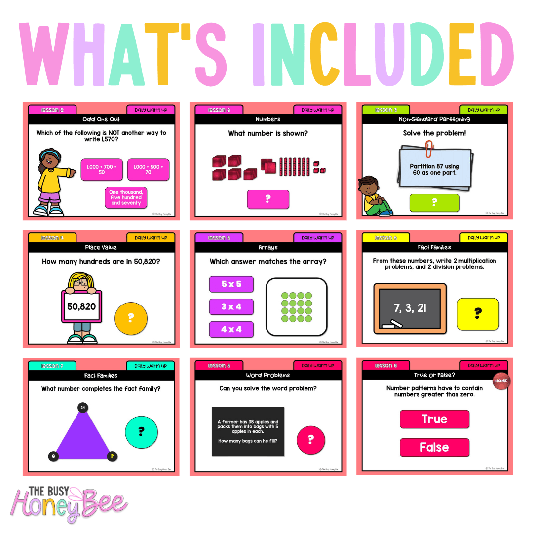 Stage 2 Year A Australian | NSW Math Daily Review | Warm-Up Term 3 Mega Bundle - Warm Up | Revision