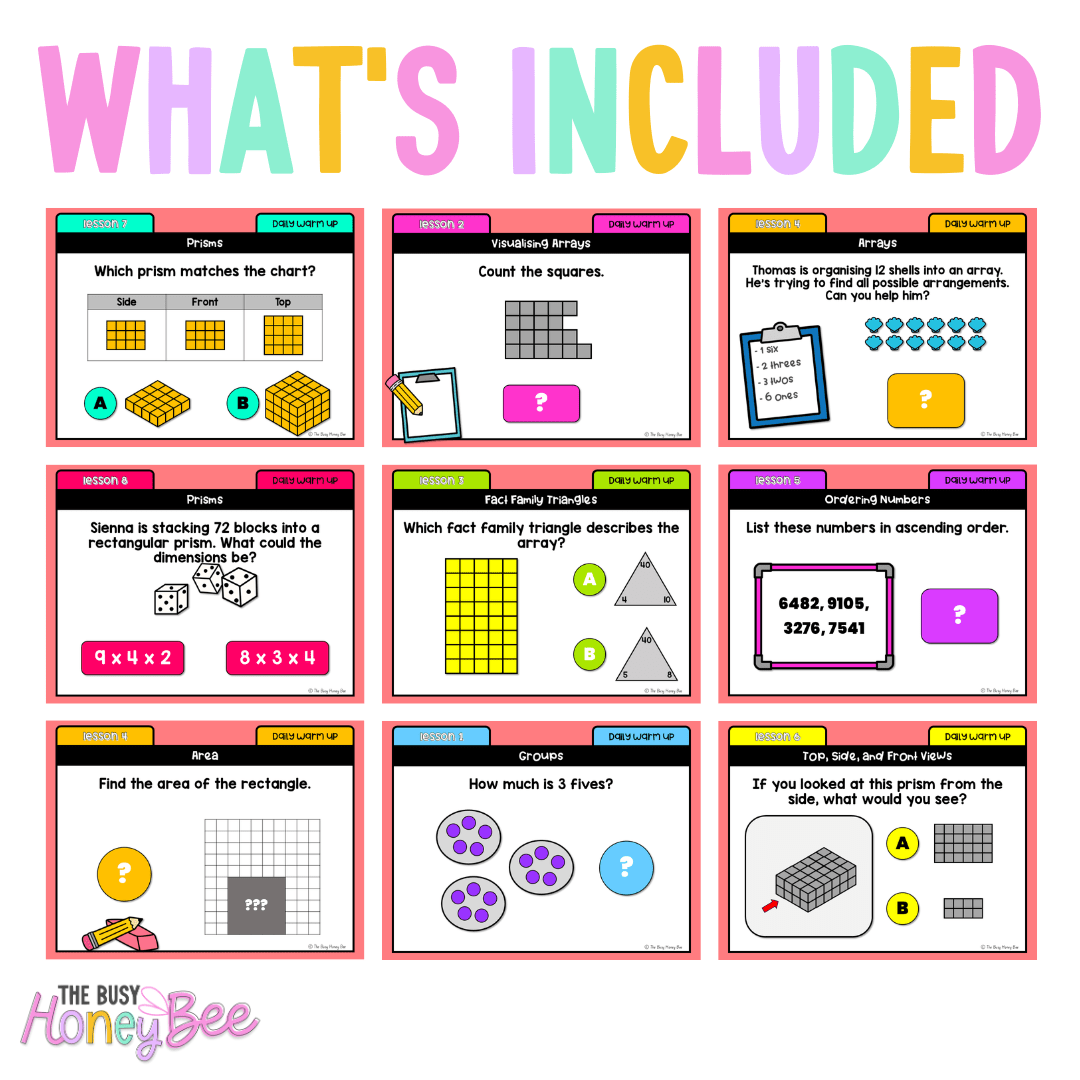 Stage 2 Year A Australian | NSW Math Daily Review | Warm-Up Term 4 Mega Bundle - Warm Up | Revision
