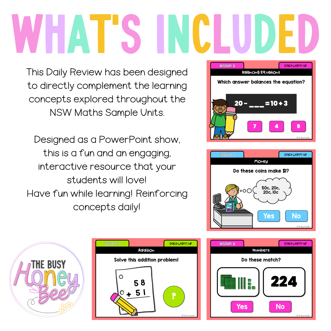 Stage 2 Year A Australian | NSW Math Daily Review | Warm-Up Unit 15 - Warm Up | Revision
