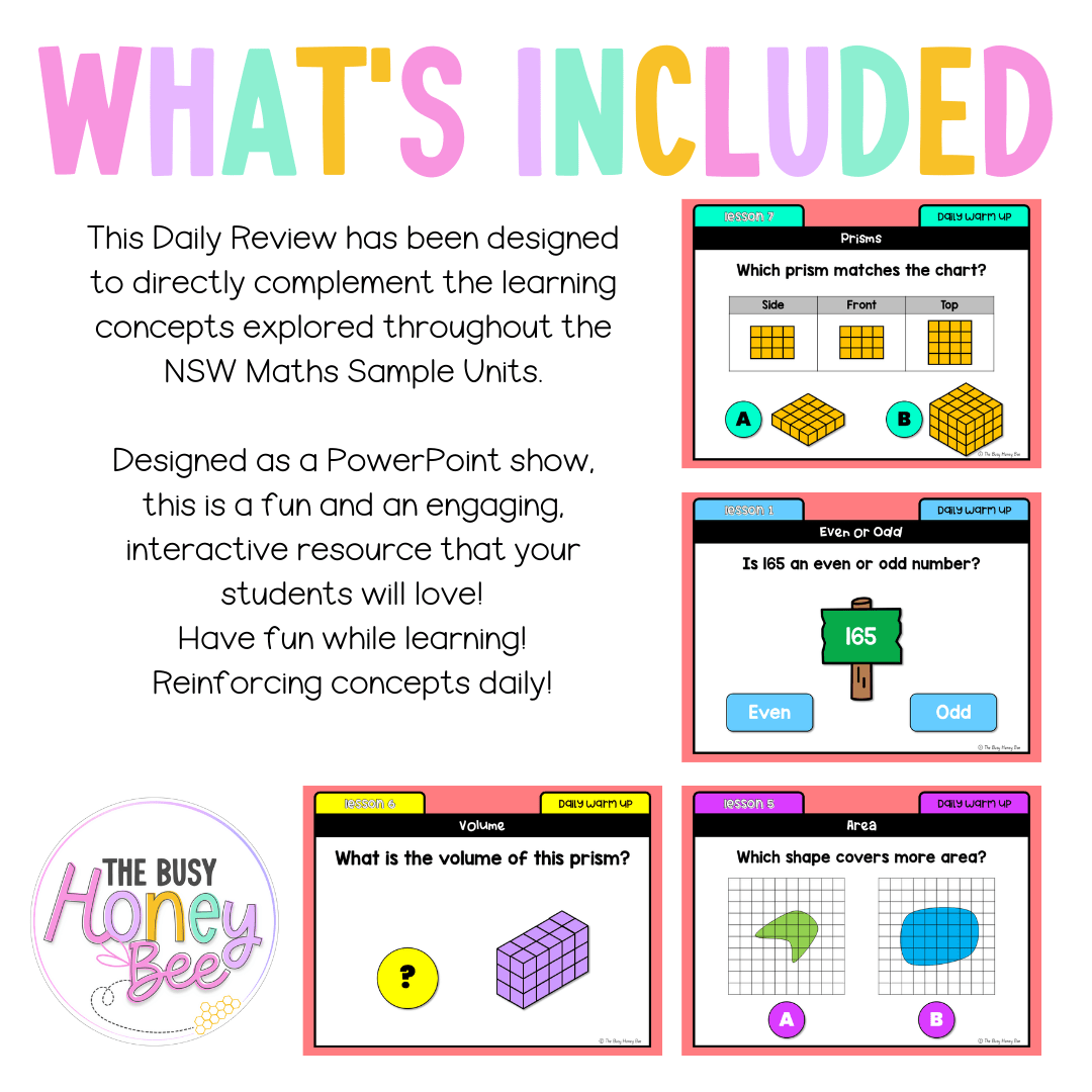 Stage 2 Year A Australian | NSW Math Daily Review | Warm-Up Unit 17 - Warm Up | Revision
