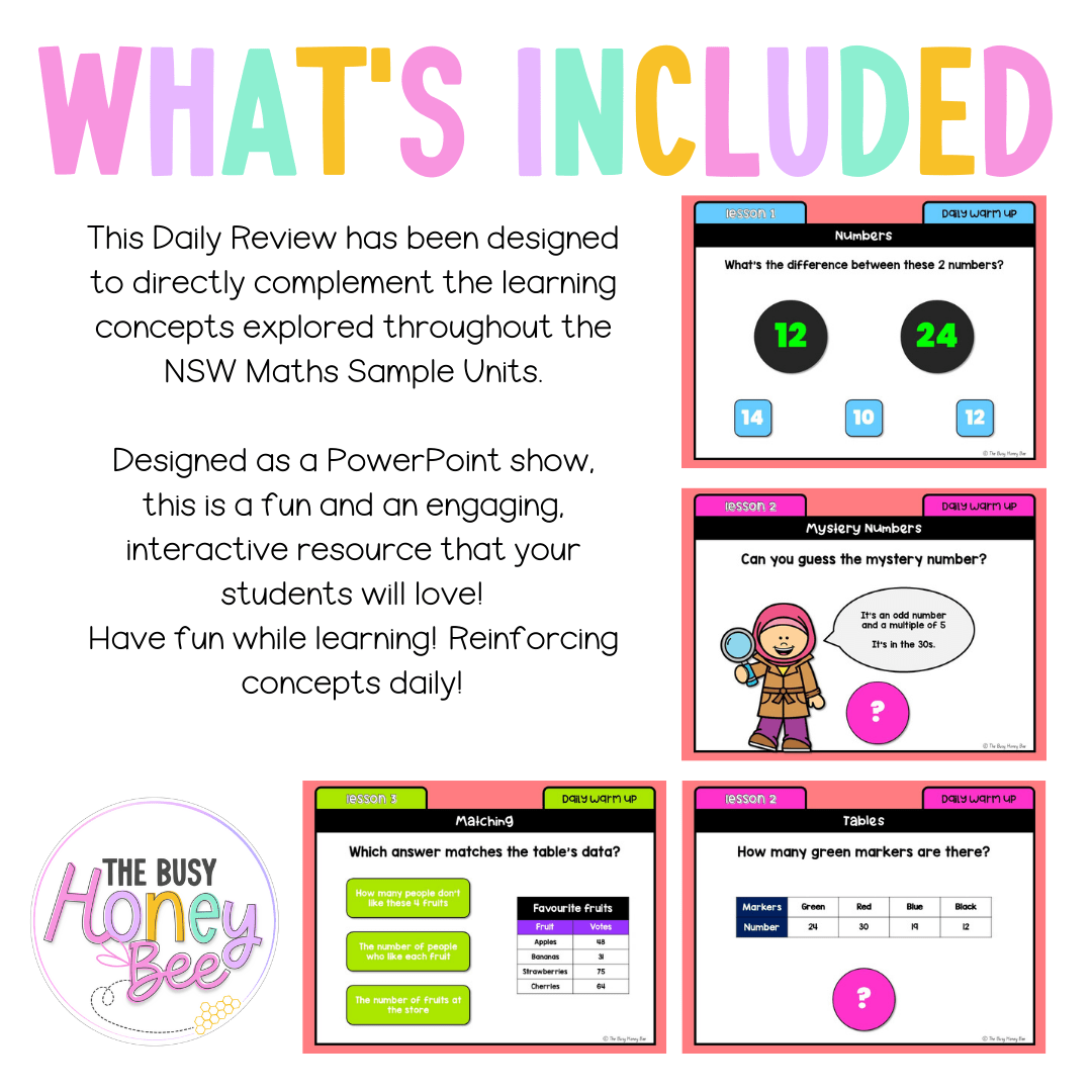 Stage 2 Year A Australian | NSW Math Daily Review | Warm-Up Unit 5 -
