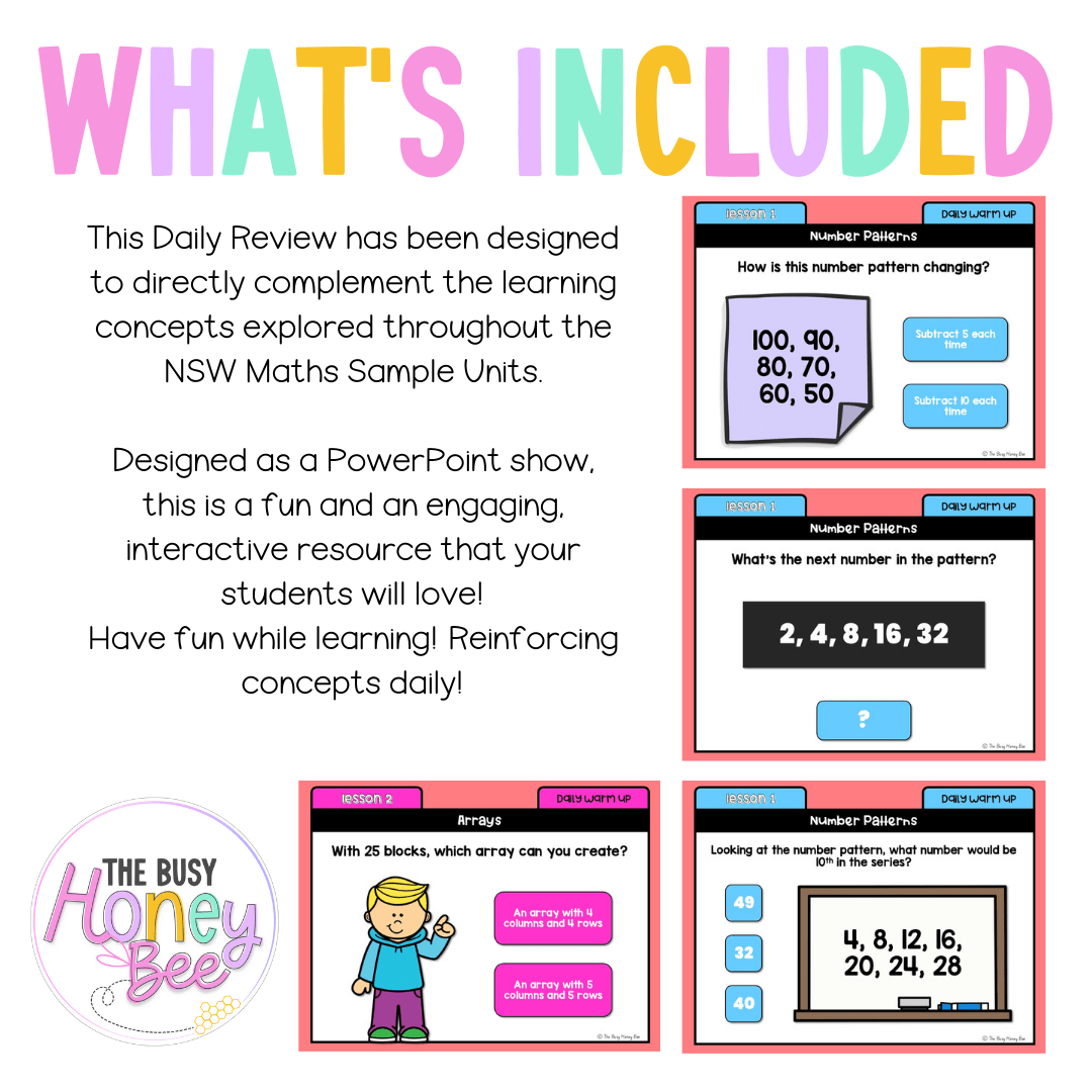 Stage 2 Year A Australian | NSW Math Daily Review | Warm-Up Unit 7 -