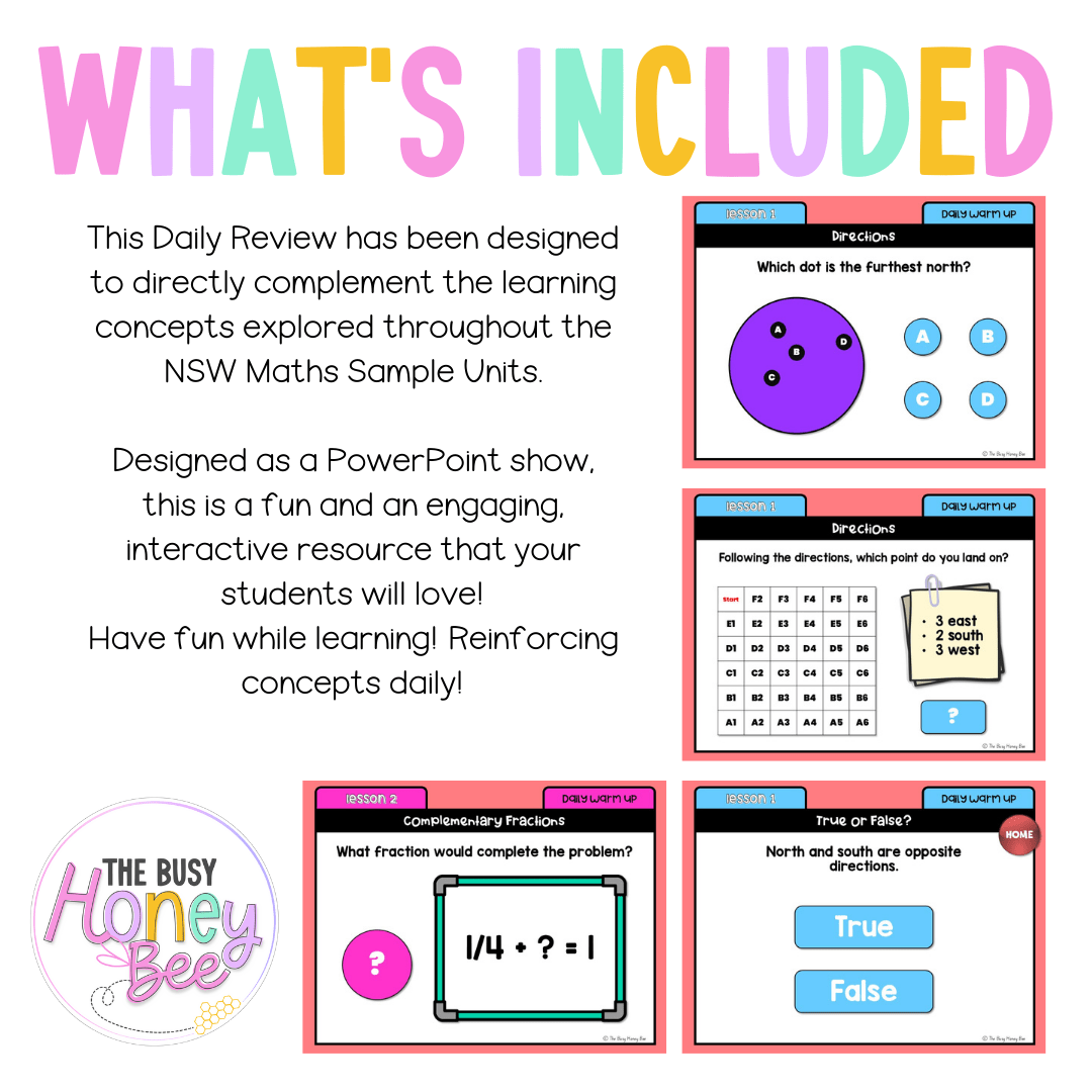 Stage 2 Year A Australian | NSW Math Daily Review | Warm-Up Unit 8 -