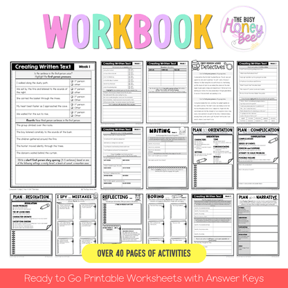 Stage 2 Year A Creating Written Texts Teaching Bundle Unit 7 - Teaching Bundle