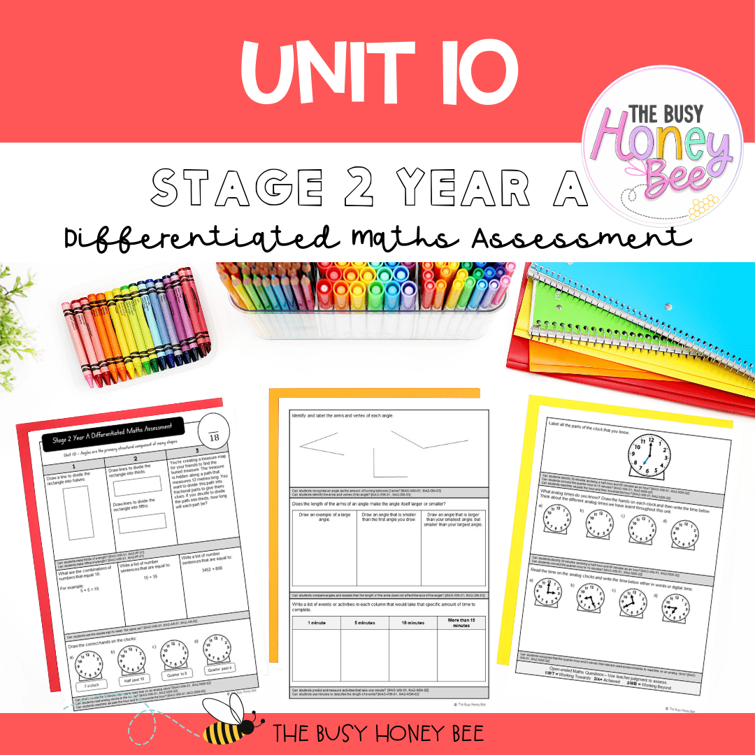 Stage 2 Year A Differentiated Maths Assessment Unit 10 - Microsoft Word Document