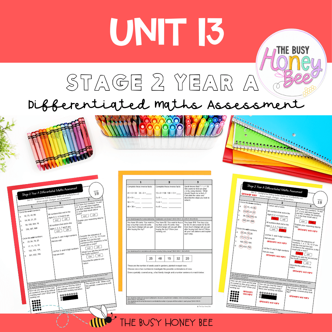Stage 2 Year A Differentiated Maths Assessment Unit 13 - Microsoft Word Document