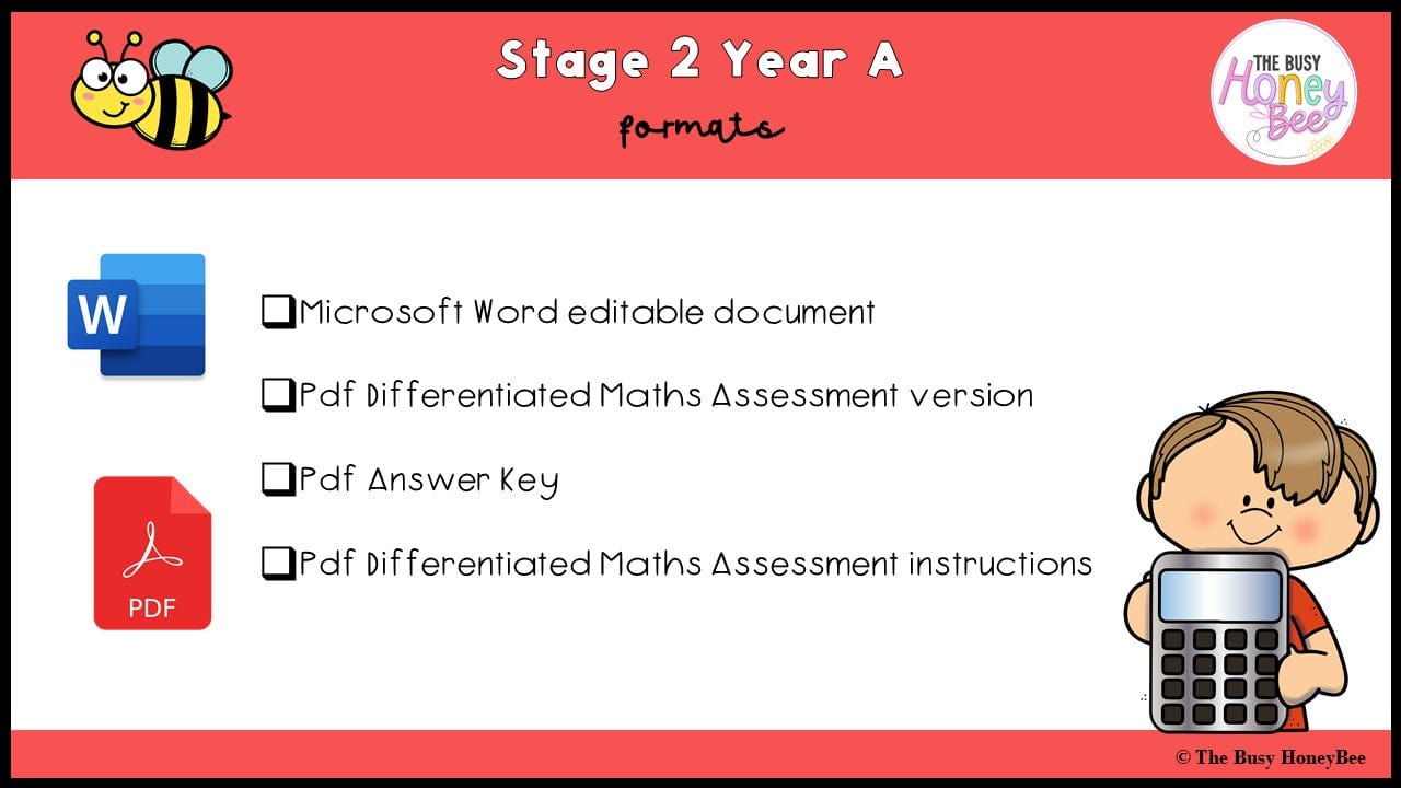 Stage 2 Year A Differentiated Maths Assessment Unit 16 - Assessment