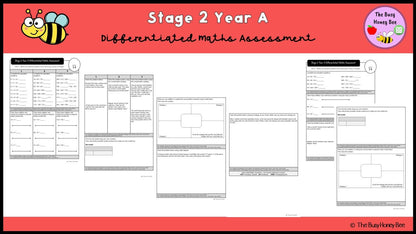 Stage 2 Year A Differentiated Maths Assessment Unit 2 - Assessment