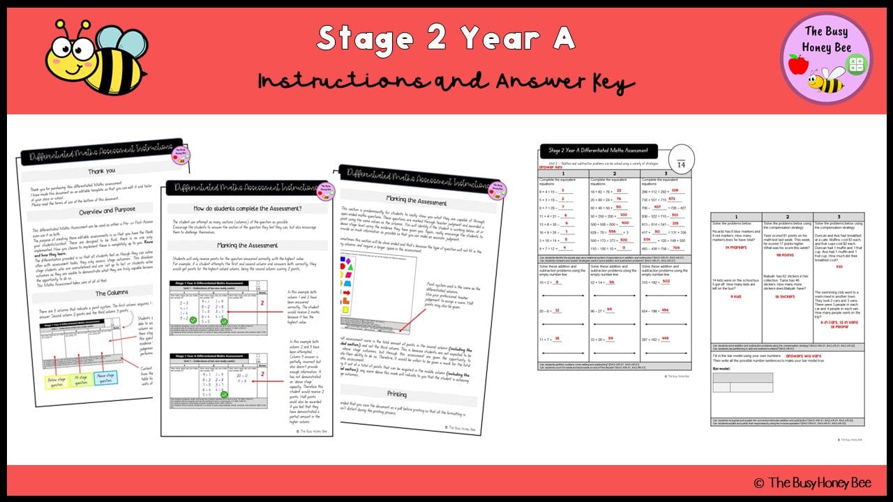 Stage 2 Year A Differentiated Maths Assessment Unit 2 - Assessment