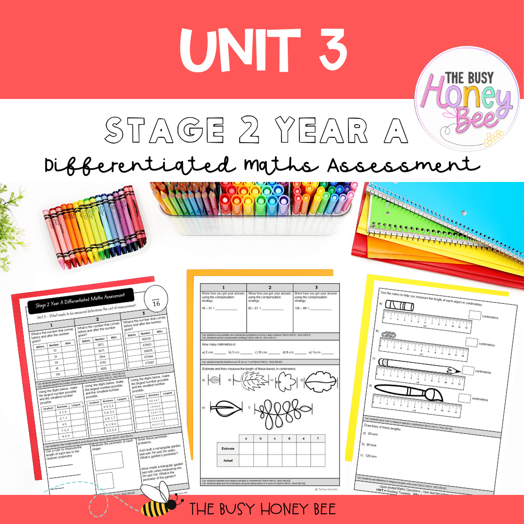 Stage 2 Year A Differentiated Maths Assessment Unit 3 - Assessment