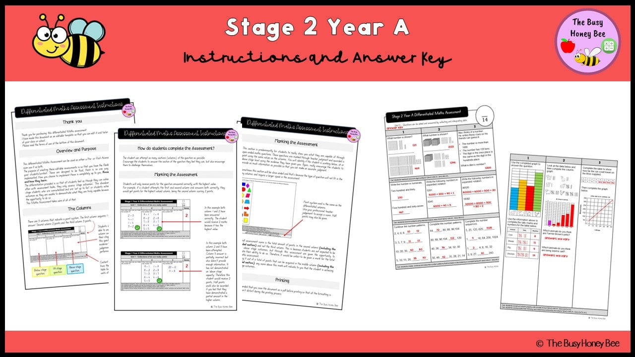 Stage 2 Year A Differentiated Maths Assessment Unit 5 - Assessment