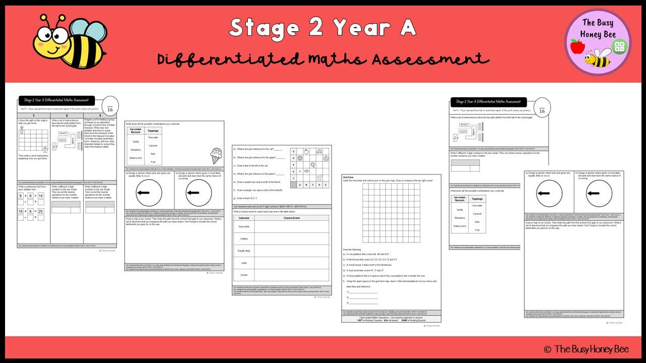 Stage 2 Year A Differentiated Maths Assessment Unit 8 - Assessment