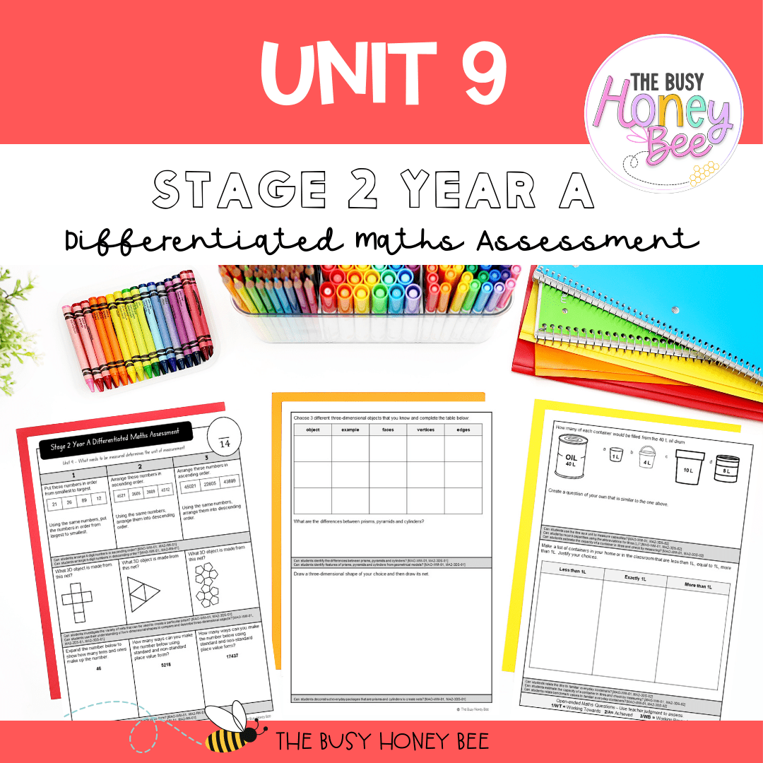Stage 2 Year A Differentiated Maths Assessment Unit 9 - Assessment