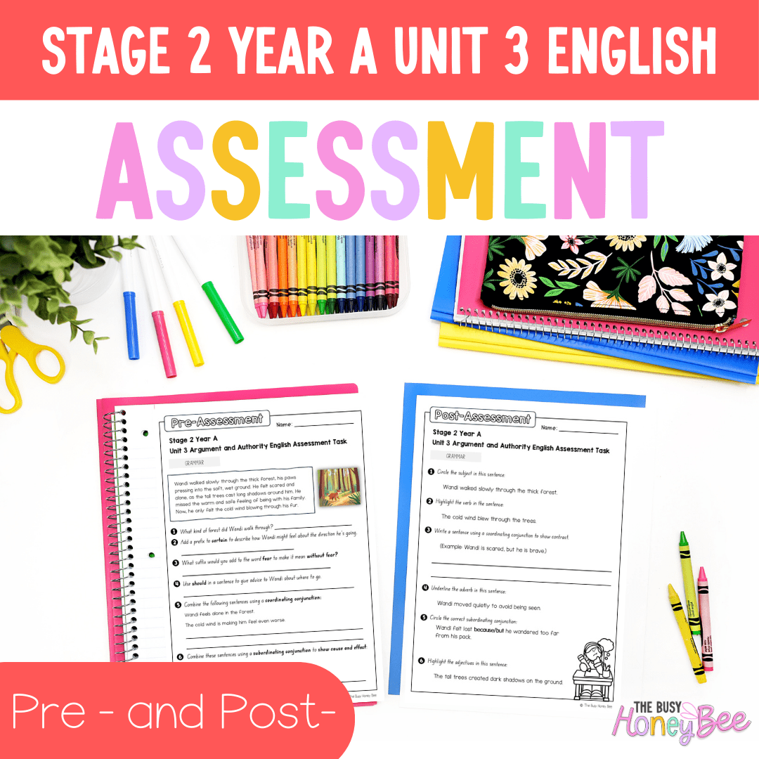Stage 2 Year A English Pre- and Post-Assessment Unit 3 Argument and Authority - Assessment