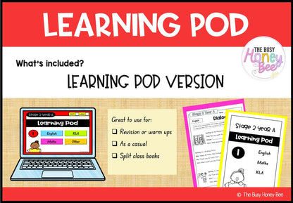 Stage 2 Year A Homework/Learning Pod 1 - Homework | Casual Teaching