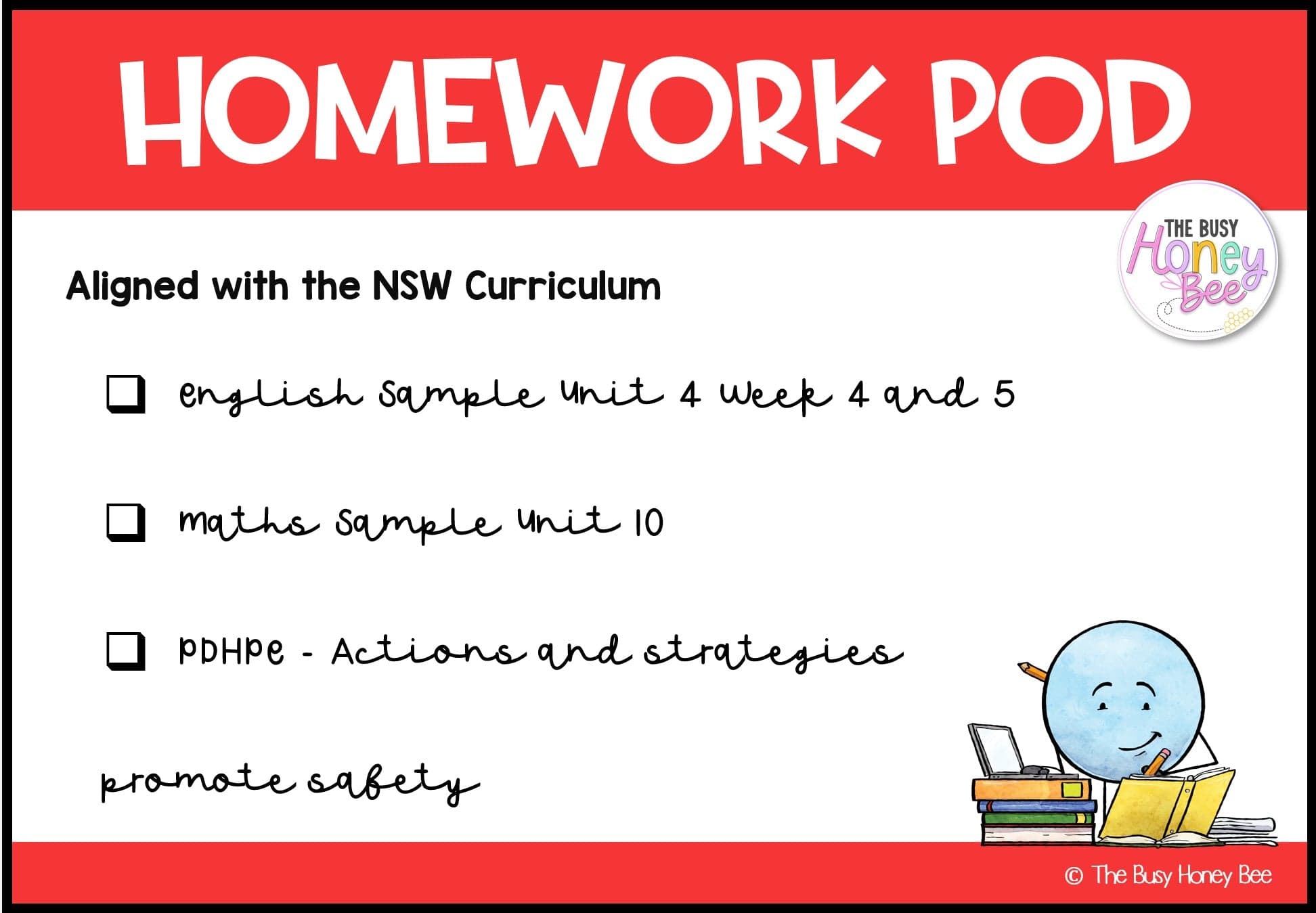Stage 2 Year A Homework/Learning Pod 10 - Homework | Casual Teaching