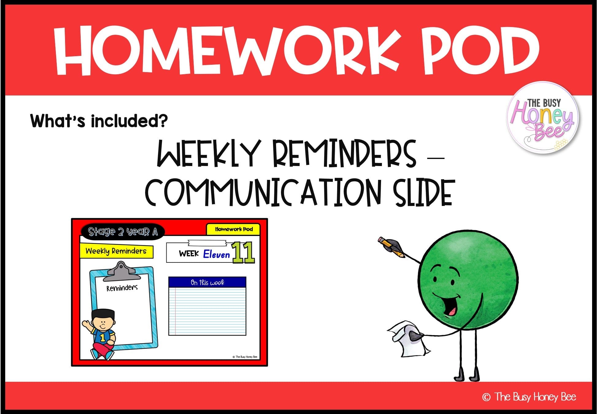 Stage 2 Year A Homework/Learning Pod 11 - Homework | Casual Teaching