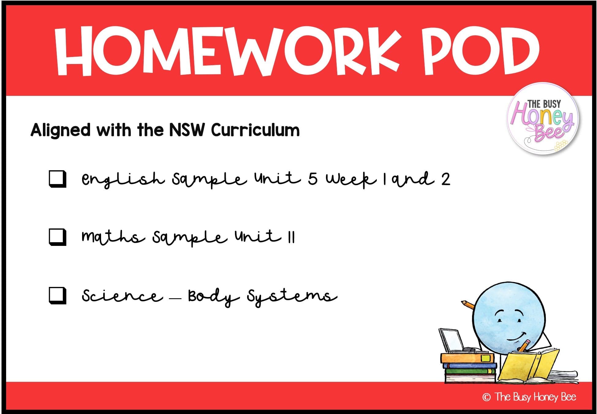 Stage 2 Year A Homework/Learning Pod 11 - Homework | Casual Teaching