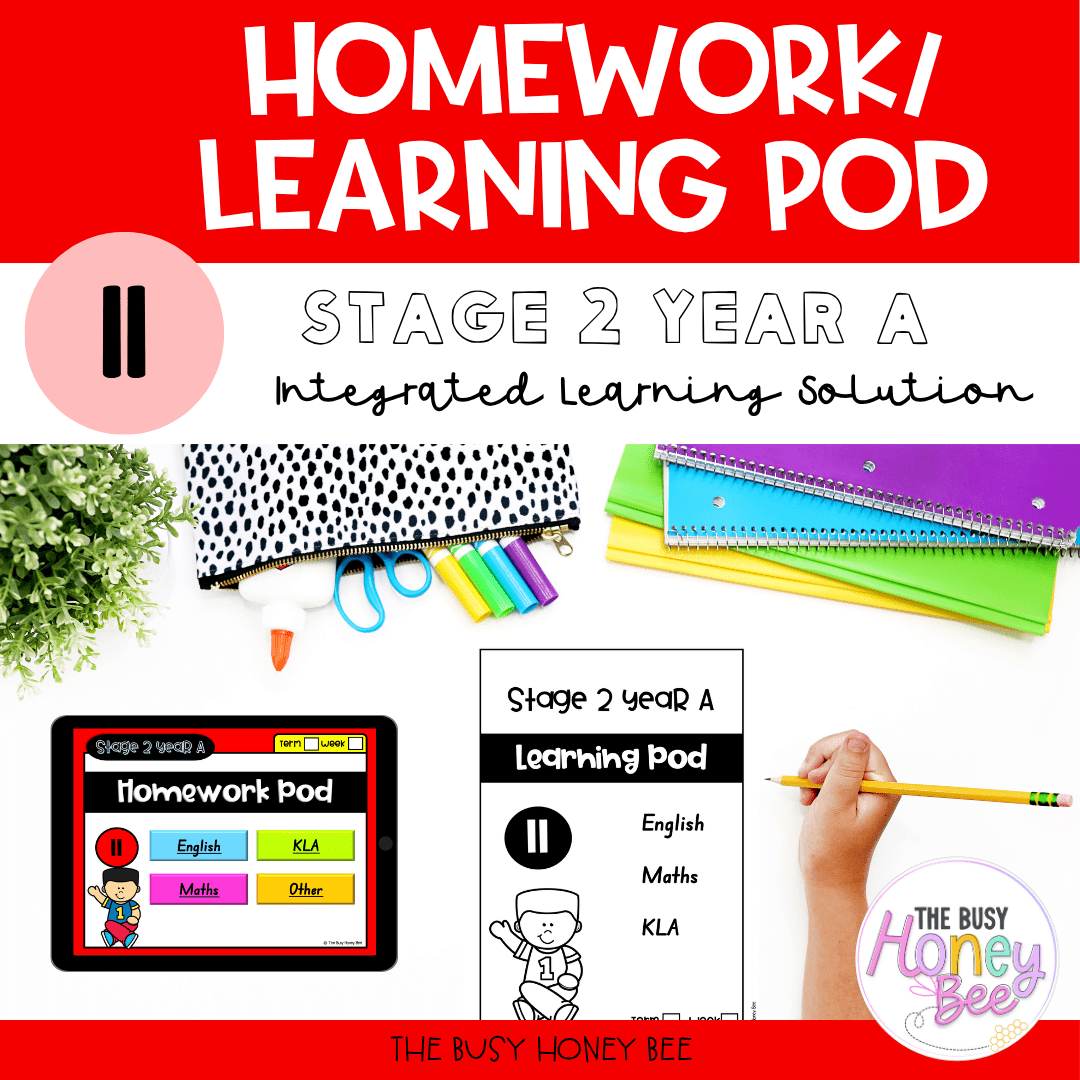 Stage 2 Year A Homework/Learning Pod 11 - Homework | Casual Teaching