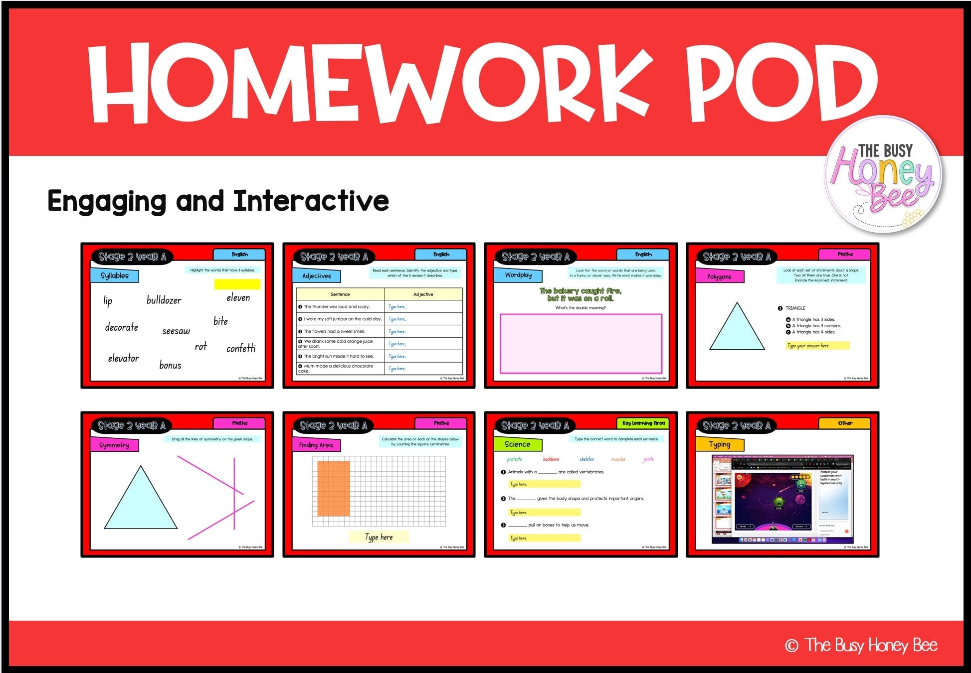 Stage 2 Year A Homework/Learning Pod 12 - Homework | Casual Teaching