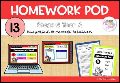 Stage 2 Year A Homework/Learning Pod 13 - Homework | Casual Teaching
