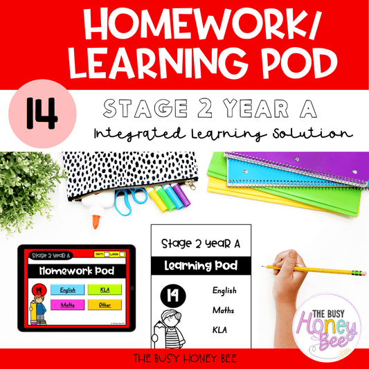 Stage 2 Year A Homework/Learning Pod 14 - Homework | Casual Teaching