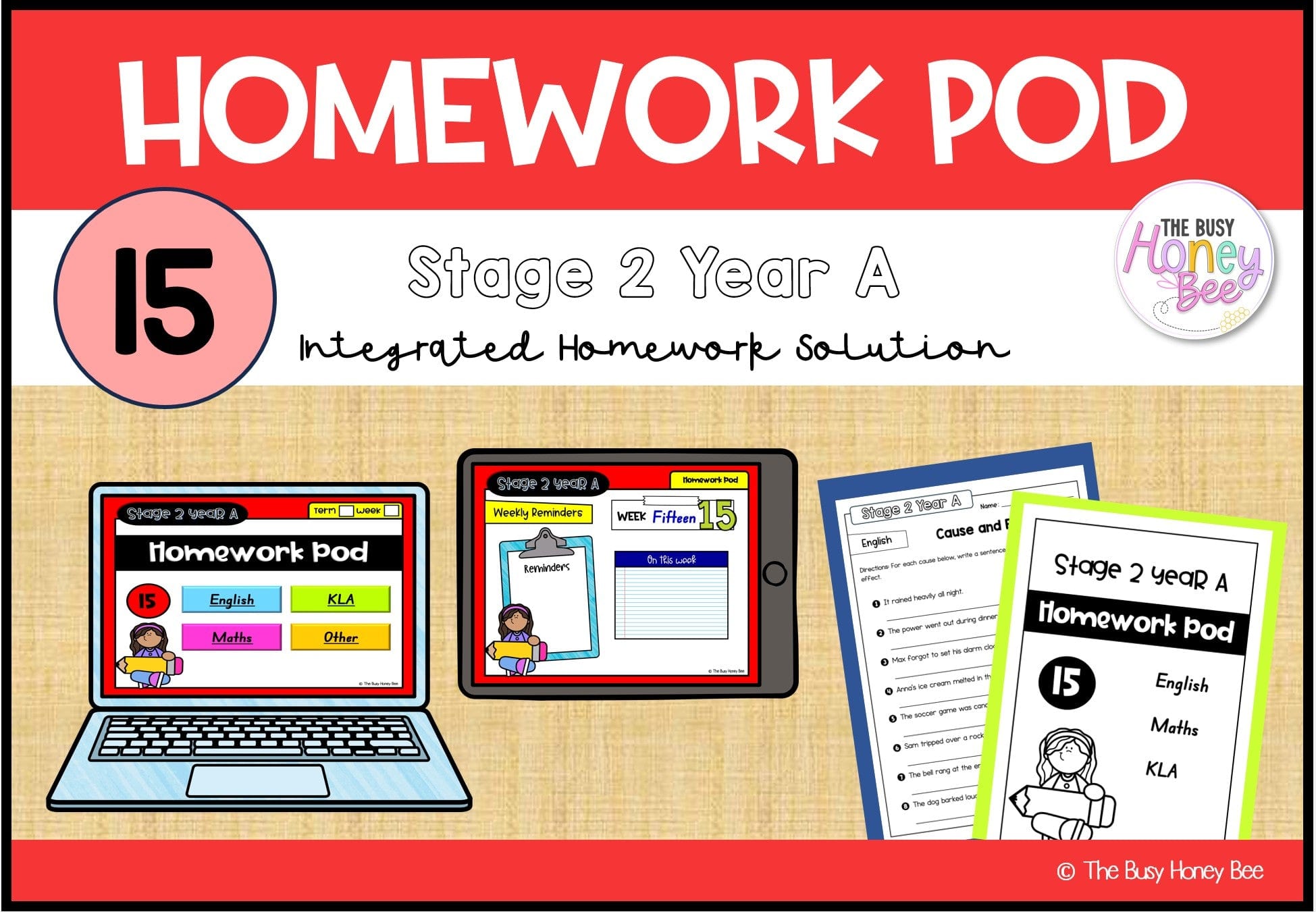 Stage 2 Year A Homework/Learning Pod 15 - Homework | Casual Teaching