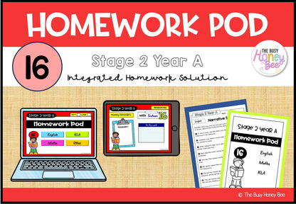 Stage 2 Year A Homework/Learning Pod 16 - Homework | Casual Teaching