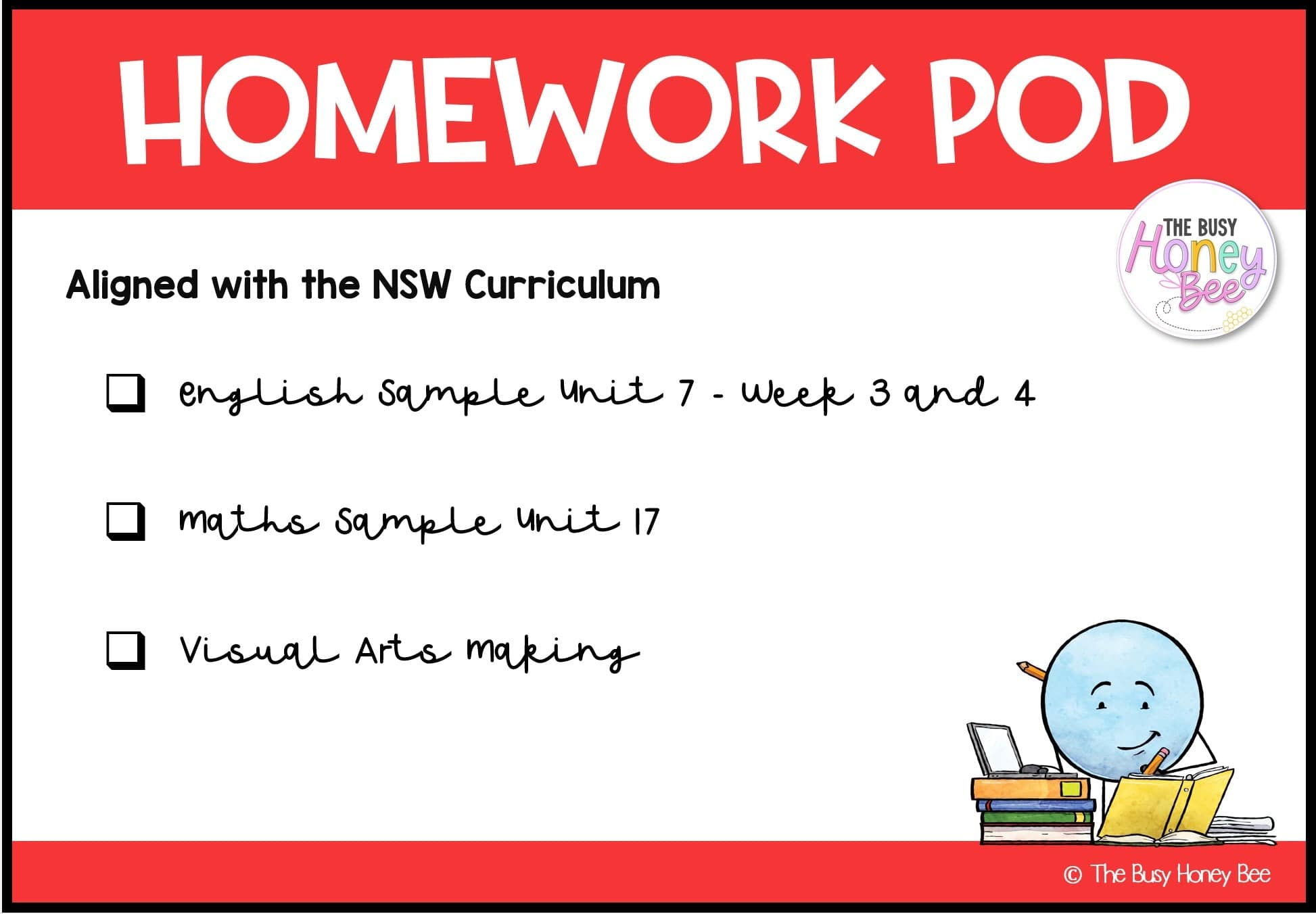 Stage 2 Year A Homework/Learning Pod 17 - Homework | Casual Teaching