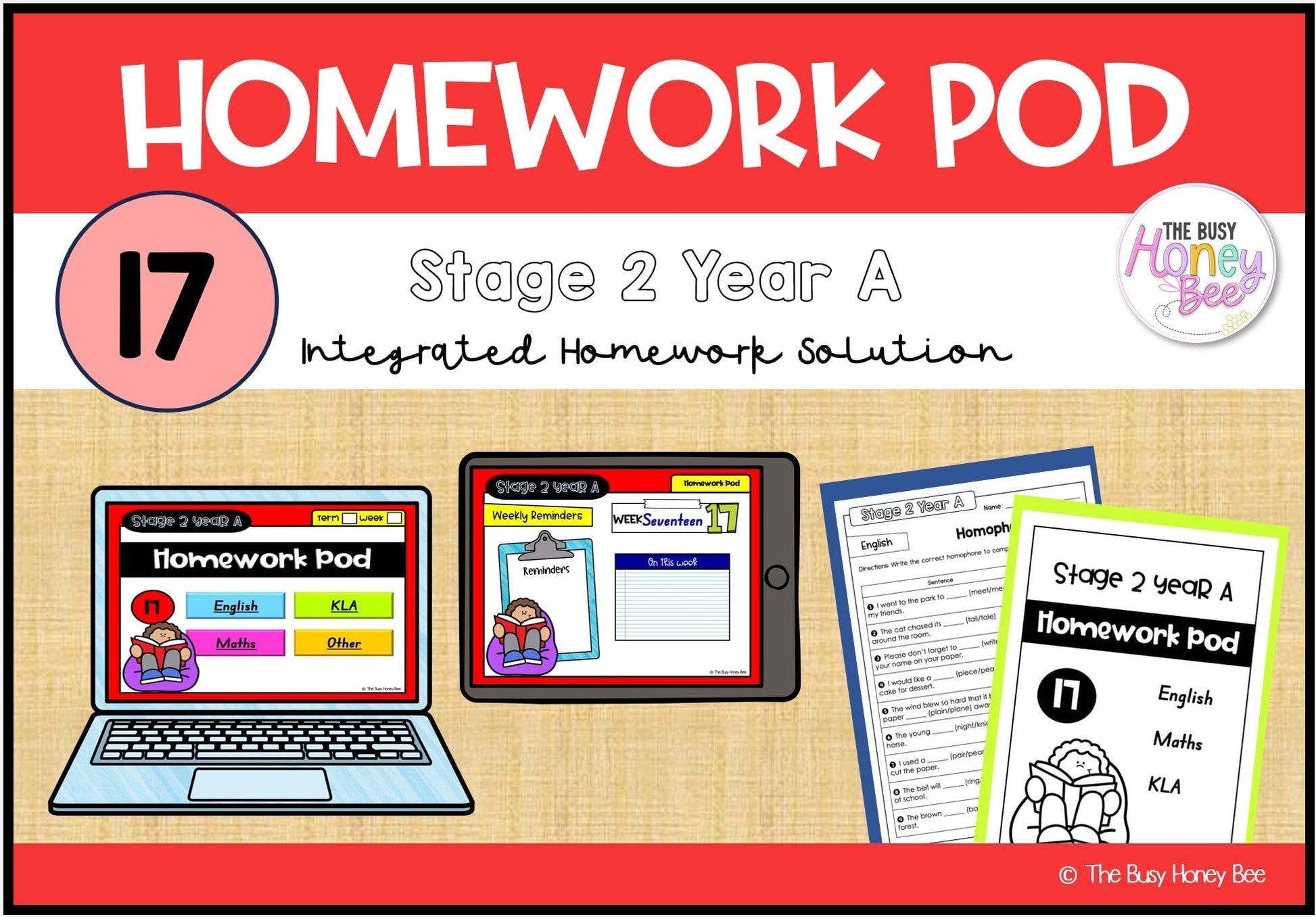 Stage 2 Year A Homework/Learning Pod 17 - Homework | Casual Teaching