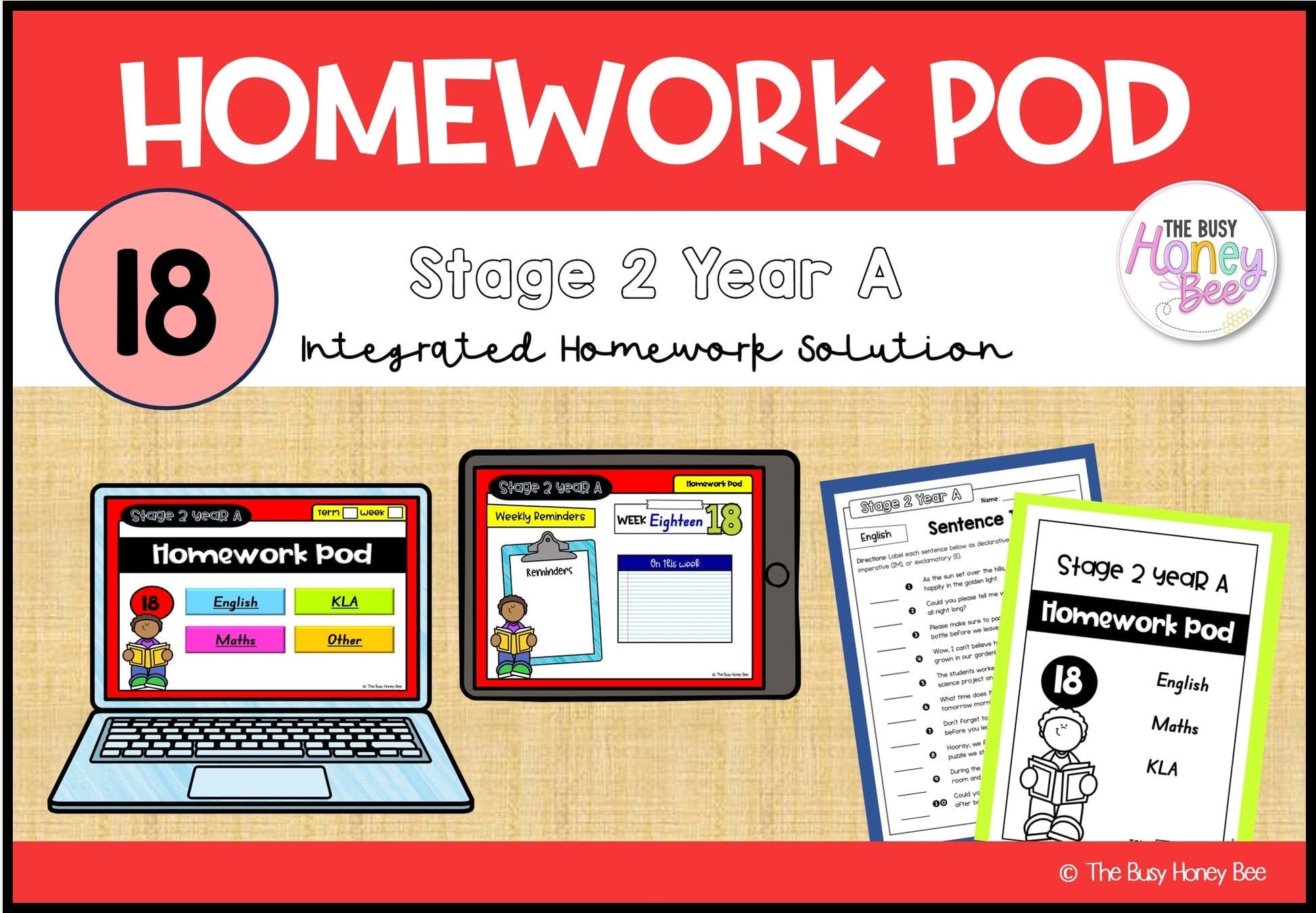 Stage 2 Year A Homework/Learning Pod 18 - Homework | Casual Teaching