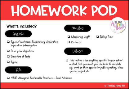 Stage 2 Year A Homework/Learning Pod 3 - PowerPoint