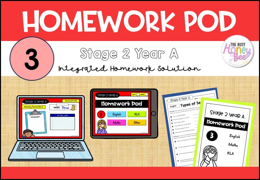 Stage 2 Year A Homework/Learning Pod 3 - PowerPoint
